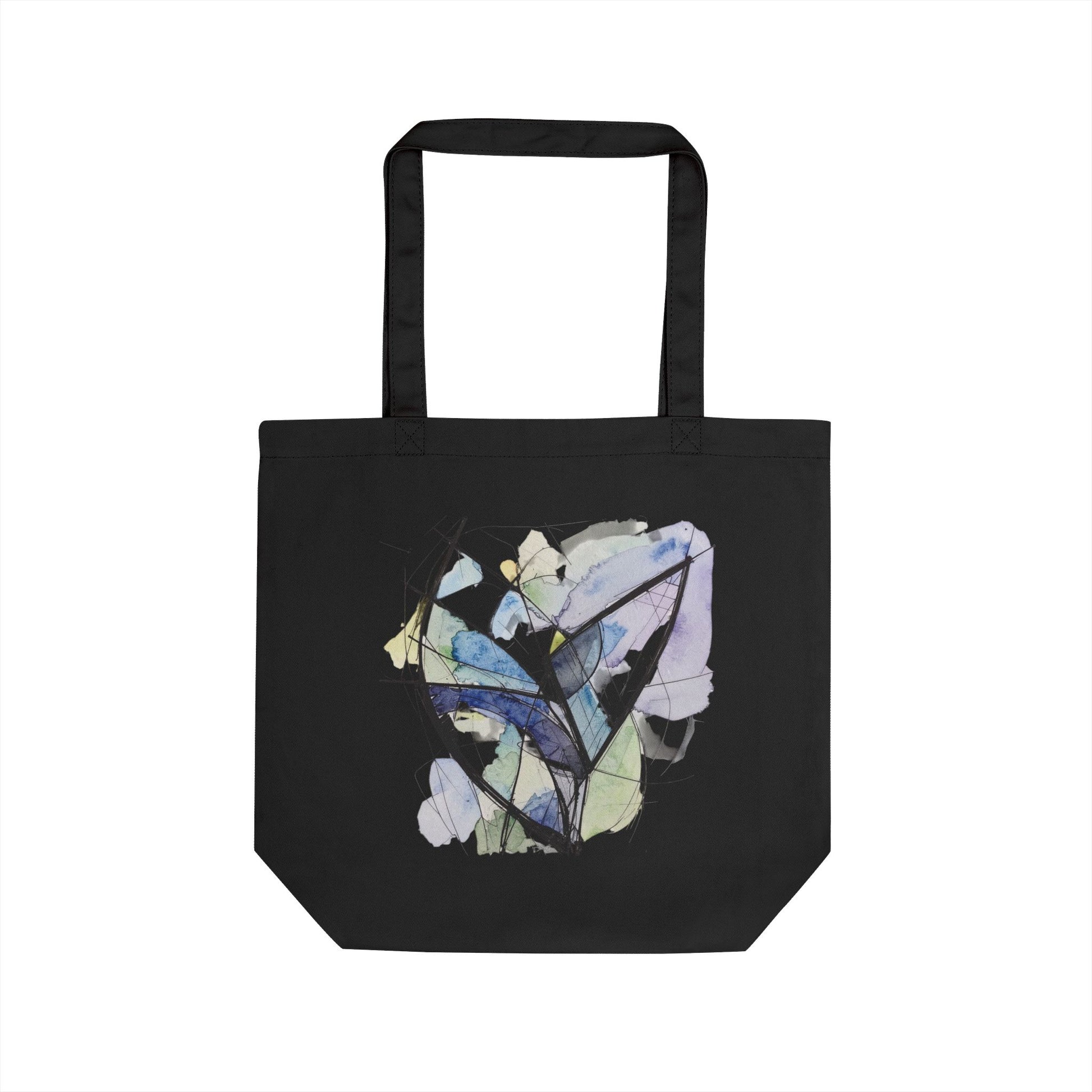 Butterflies Canvas Eco Tote Bag in eco-friendly cotton canvas with comfortable shoulder straps and spacious design for everyday use.

Black shopping bag with artistic butterfly design. 100% organic cotton and vegan approved.