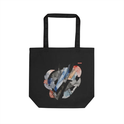 Butterflies Canvas Eco Tote Bag in eco-friendly cotton canvas with comfortable shoulder straps and spacious design for everyday use.

Back view. Black shopping bag with artistic butterfly design and small Later&Before logo. 100% organic cotton and vegan approved.