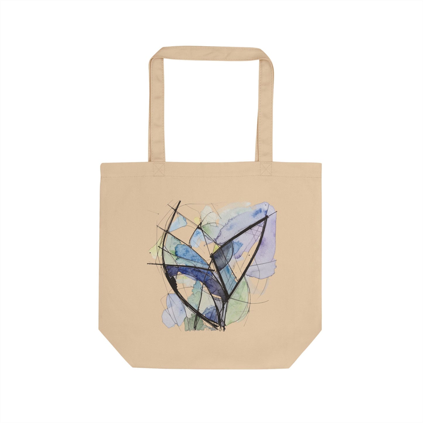 Butterflies Canvas Eco Tote Bag in eco-friendly cotton canvas with comfortable shoulder straps and spacious design for everyday use.

Cream shopping bag with artistic butterfly design. 100% organic cotton and vegan approved.