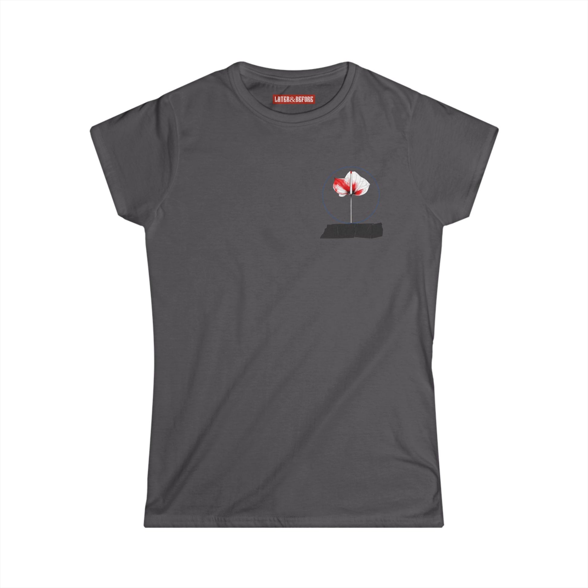 Soft, lightweight 100% cotton grey t-shirt with botanical moon design. Durable, comfortable, and ethically sourced. A timeless everyday essential for your wardrobe.