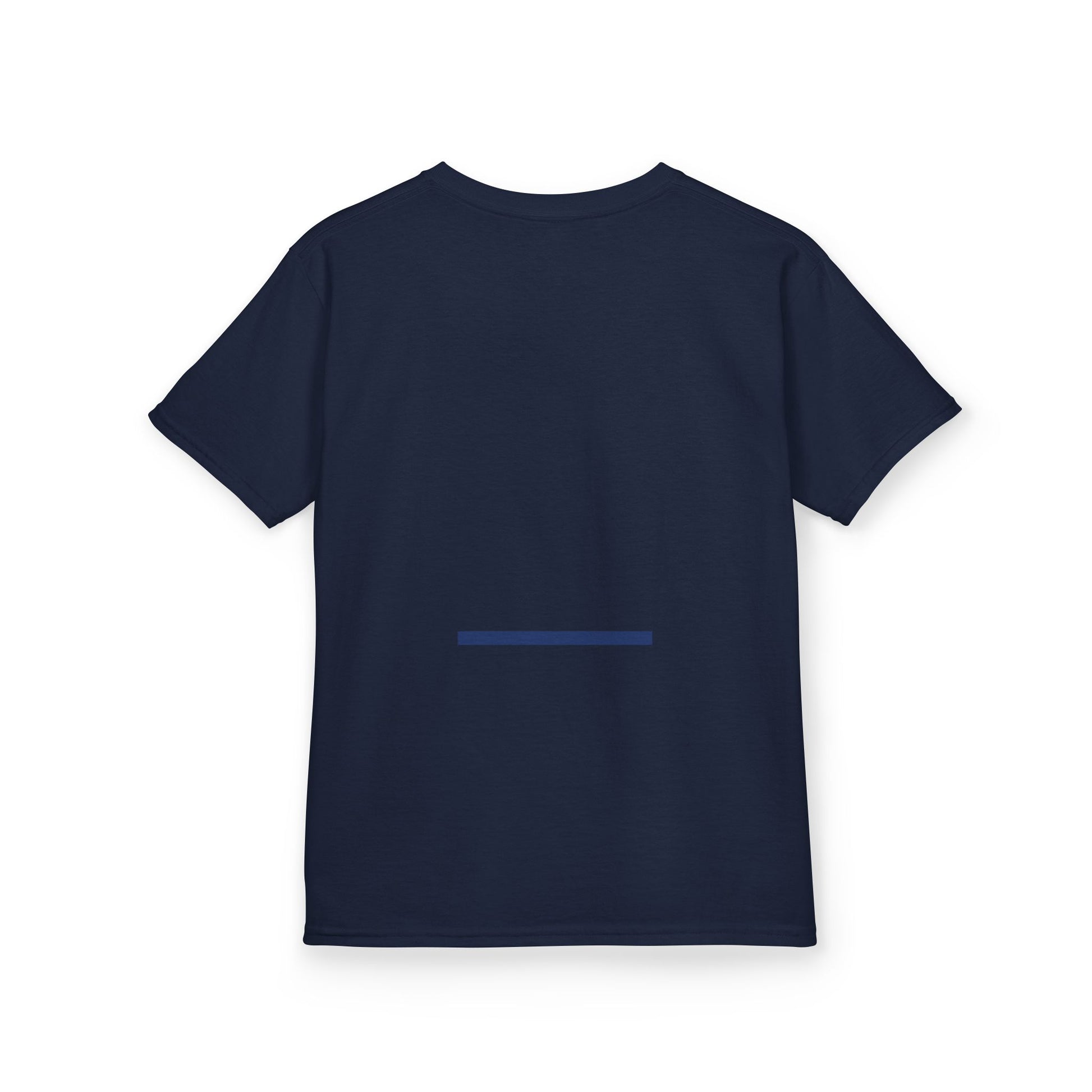 Navy blue t-shirt with a blue line design on the back

Kids cotton t-shirt in 100% midweight cotton. Soft, durable, and ethically sourced. Comfortable everyday essential for children.