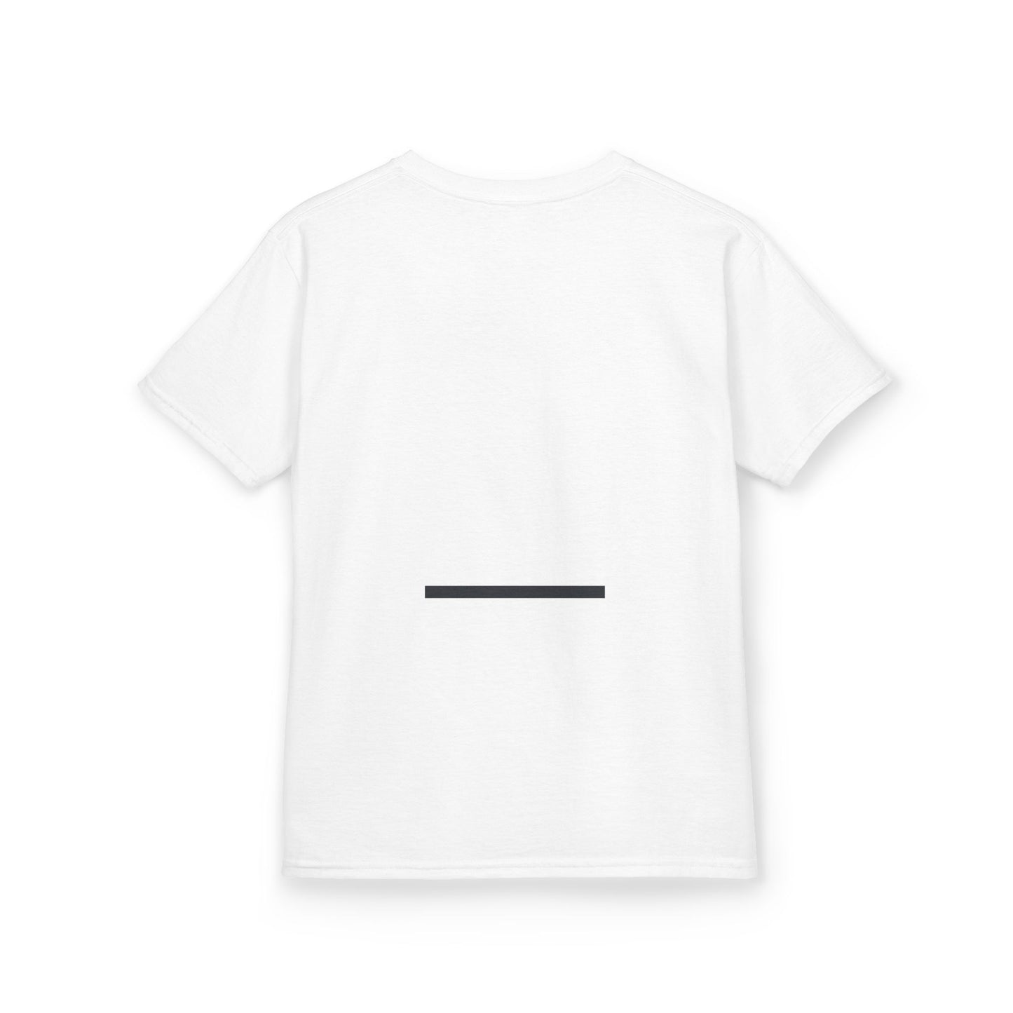 White t-shirt with a black line design on the back

Kids cotton t-shirt in 100% midweight cotton. Soft, durable, and ethically sourced. Comfortable everyday essential for children.